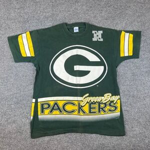 Vintage Green Bay Packers T Shirt Mens L AOP Salem Sportswear 1993 Made in USA